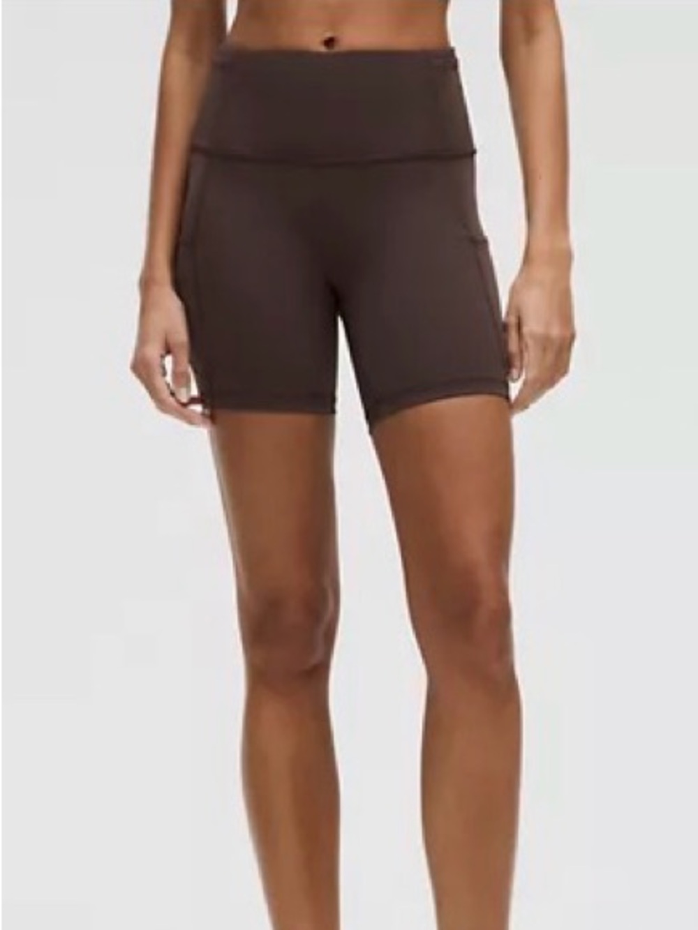 Lululemon Fast and Free High Rise 6” Inseam Pocket Short Sz 14 Espresso Brown